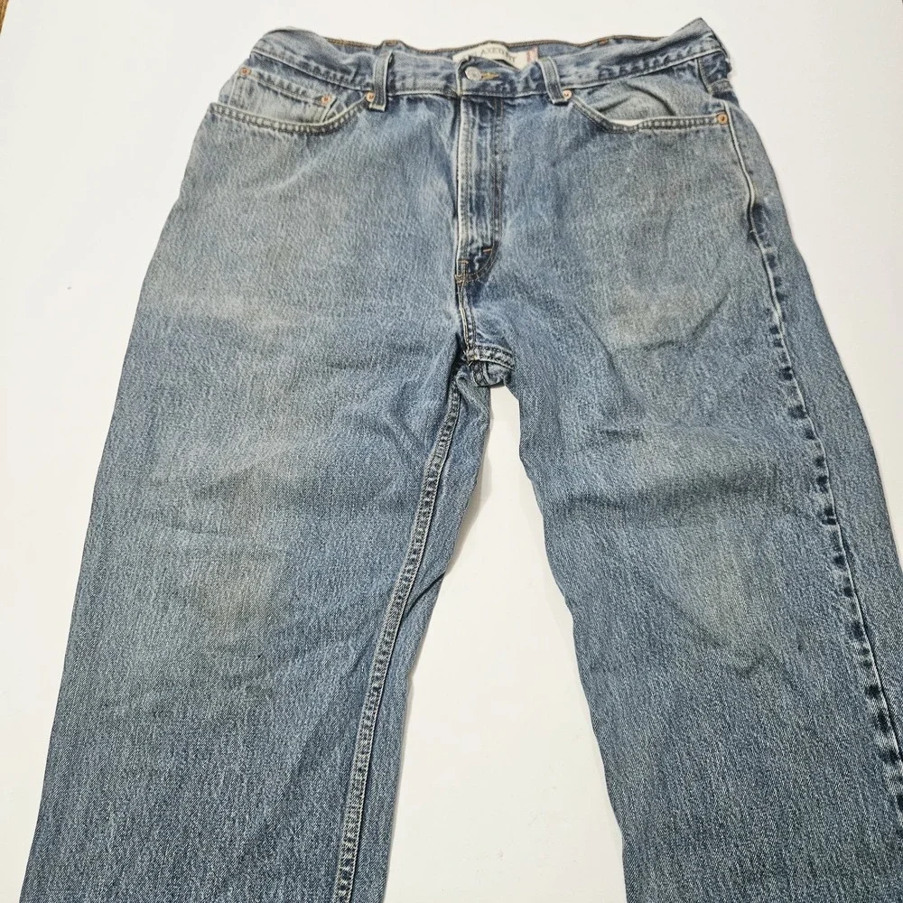 Levis 550 Jeans Mens 38x30 Light Wash Relaxed Fit Straight Leg Cotton Denim Work